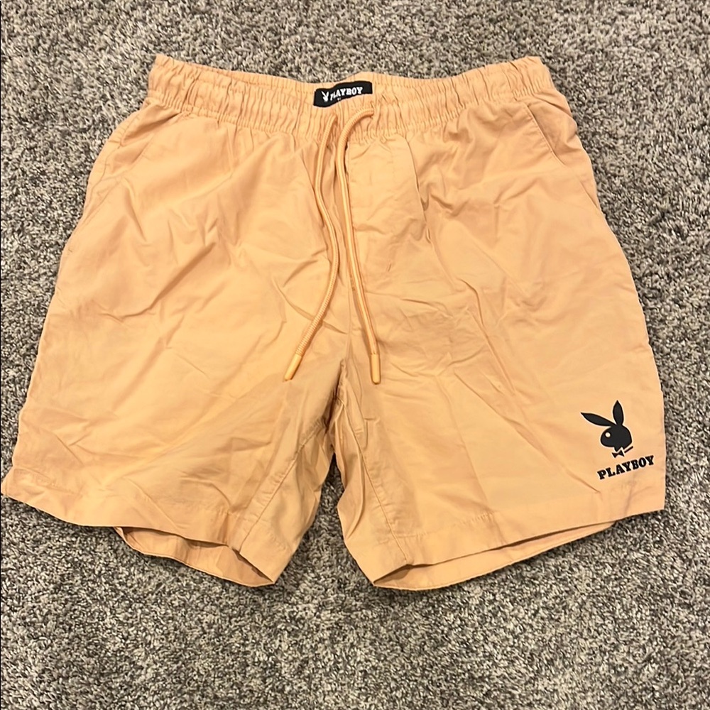 PacSun Playboy Tan Swim Shorts